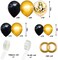 Black and Gold Balloons Garland Arch Kit with Black Gold Confetti Balloons for Graduation Birthday Wedding Party Decorations